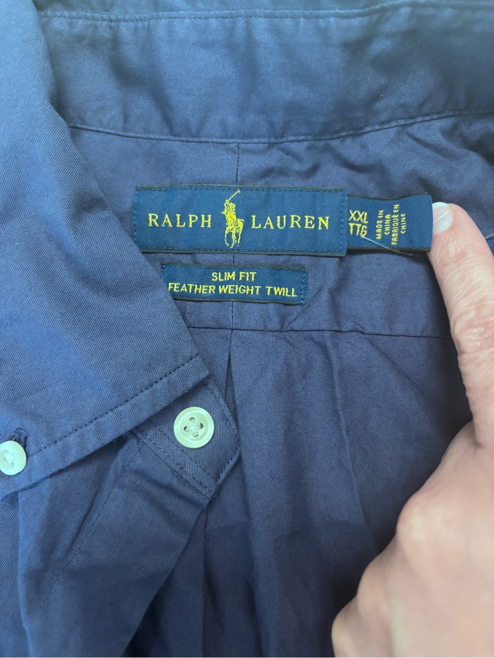 Ralph Lauren Dark Navy Slim Fit Featherweight Twill Pants